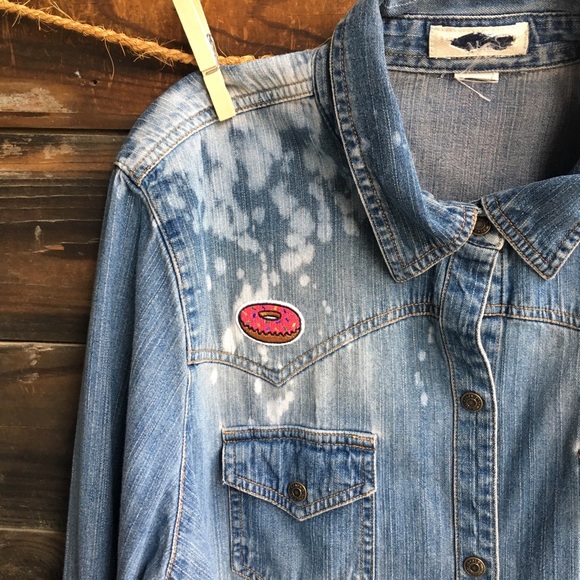 Upcycled Tops - 💕FINAL SALE💕Custom Vintage Denim Shirt